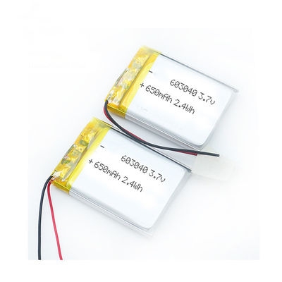 충전식 603040 9g 650mah Lipo 배터리 6mm*30mm*40mm