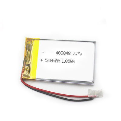 MSDS 3.7 볼트 평면 리튬 폴리머 배터리 초박형 403048